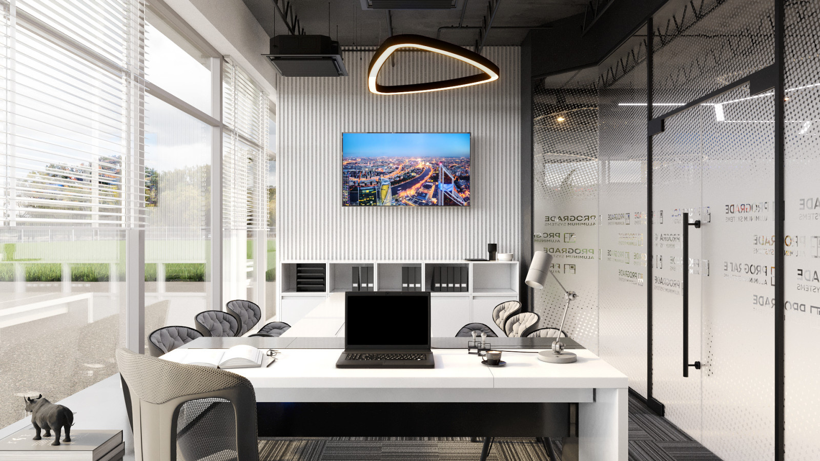 Office interior design options for ProGrade Aluminum Systems Corp. USA
