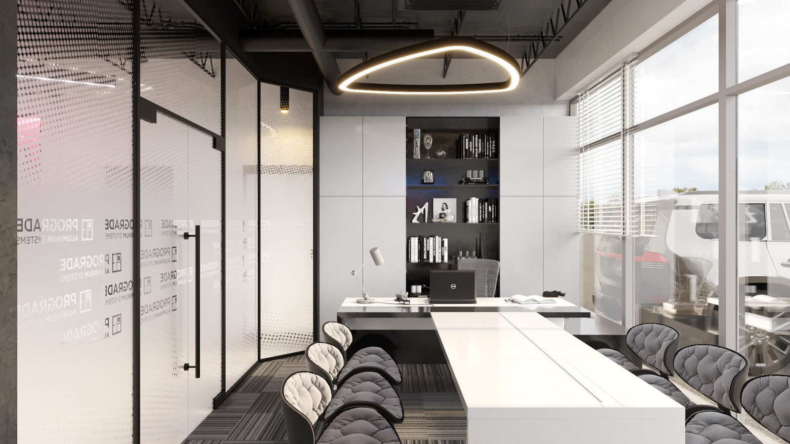 Office interior design options for ProGrade Aluminum Systems Corp. USA