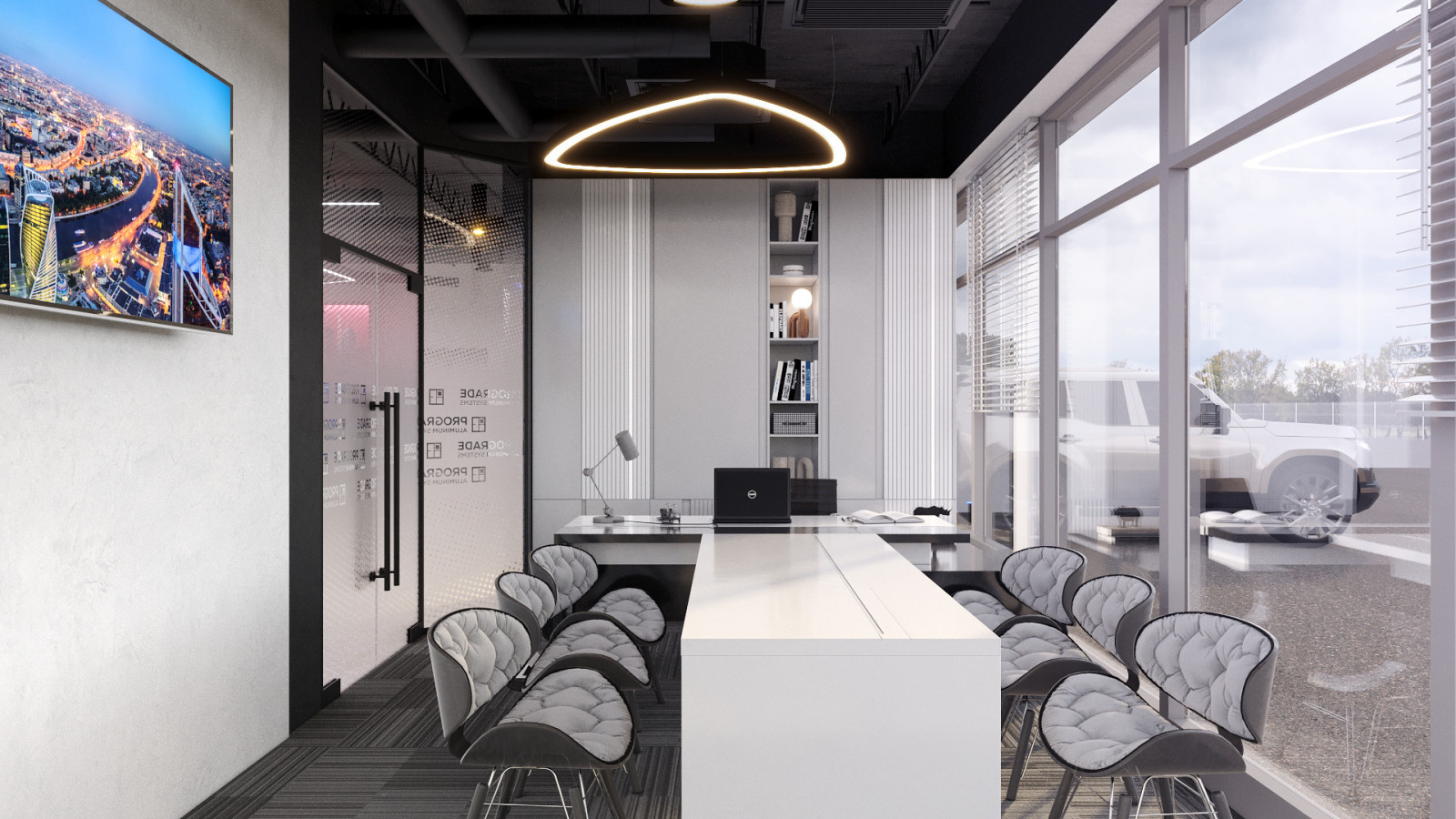 Office interior design options for ProGrade Aluminum Systems Corp. USA