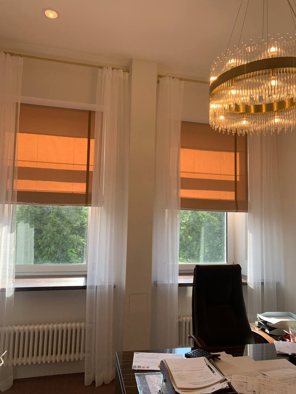Римские шторы в офис