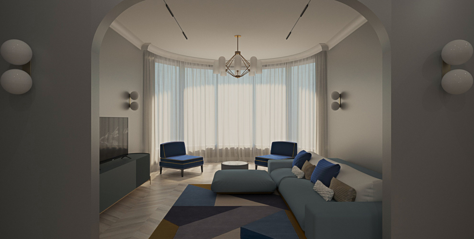 Квартира mid-century modern