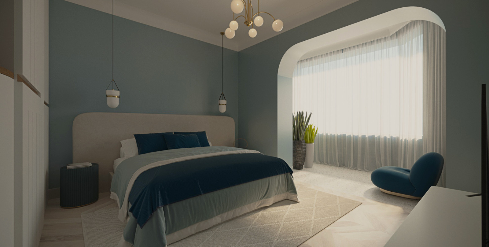 Квартира mid-century modern