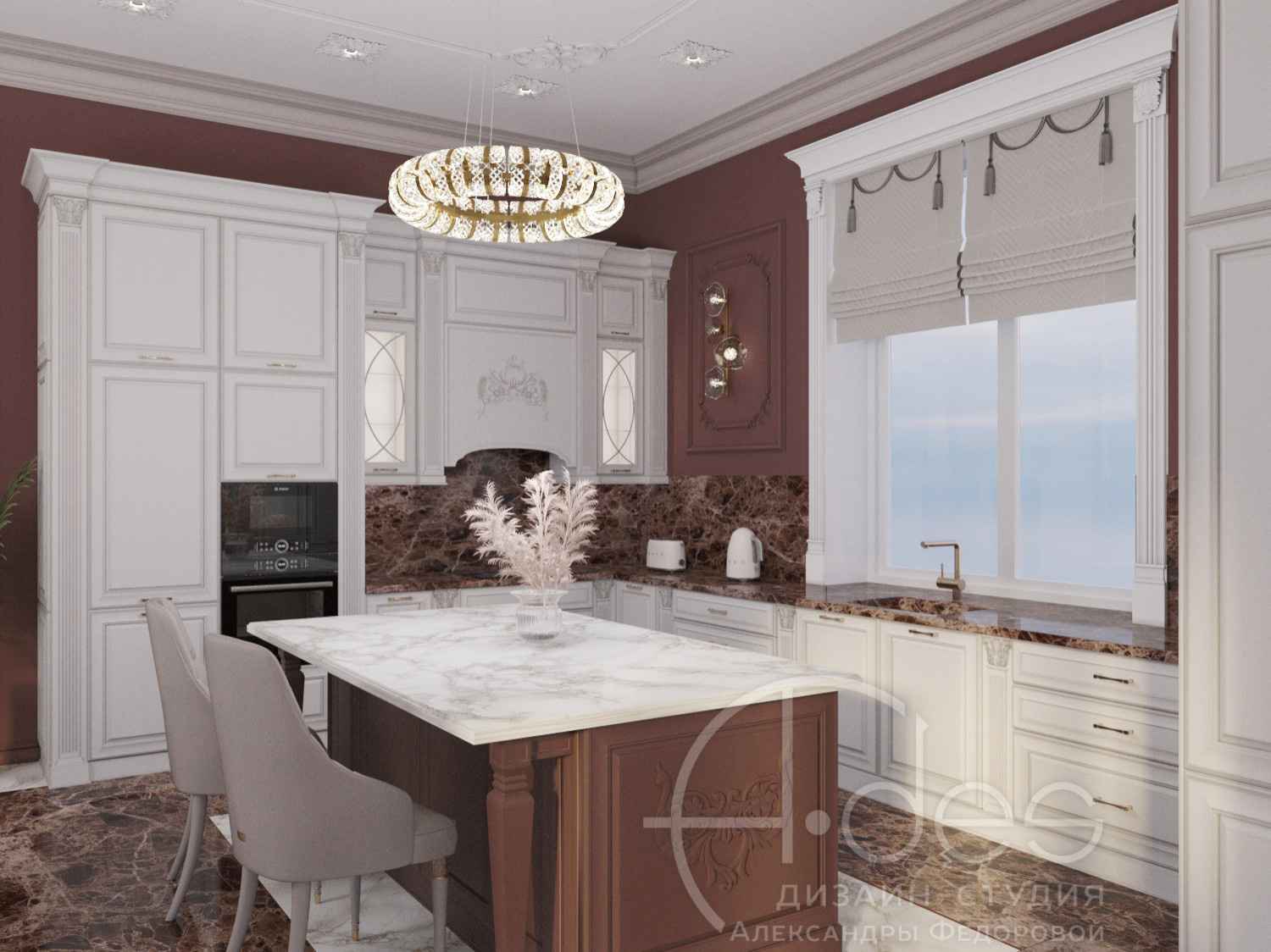 Интерьер дома 320 м2.