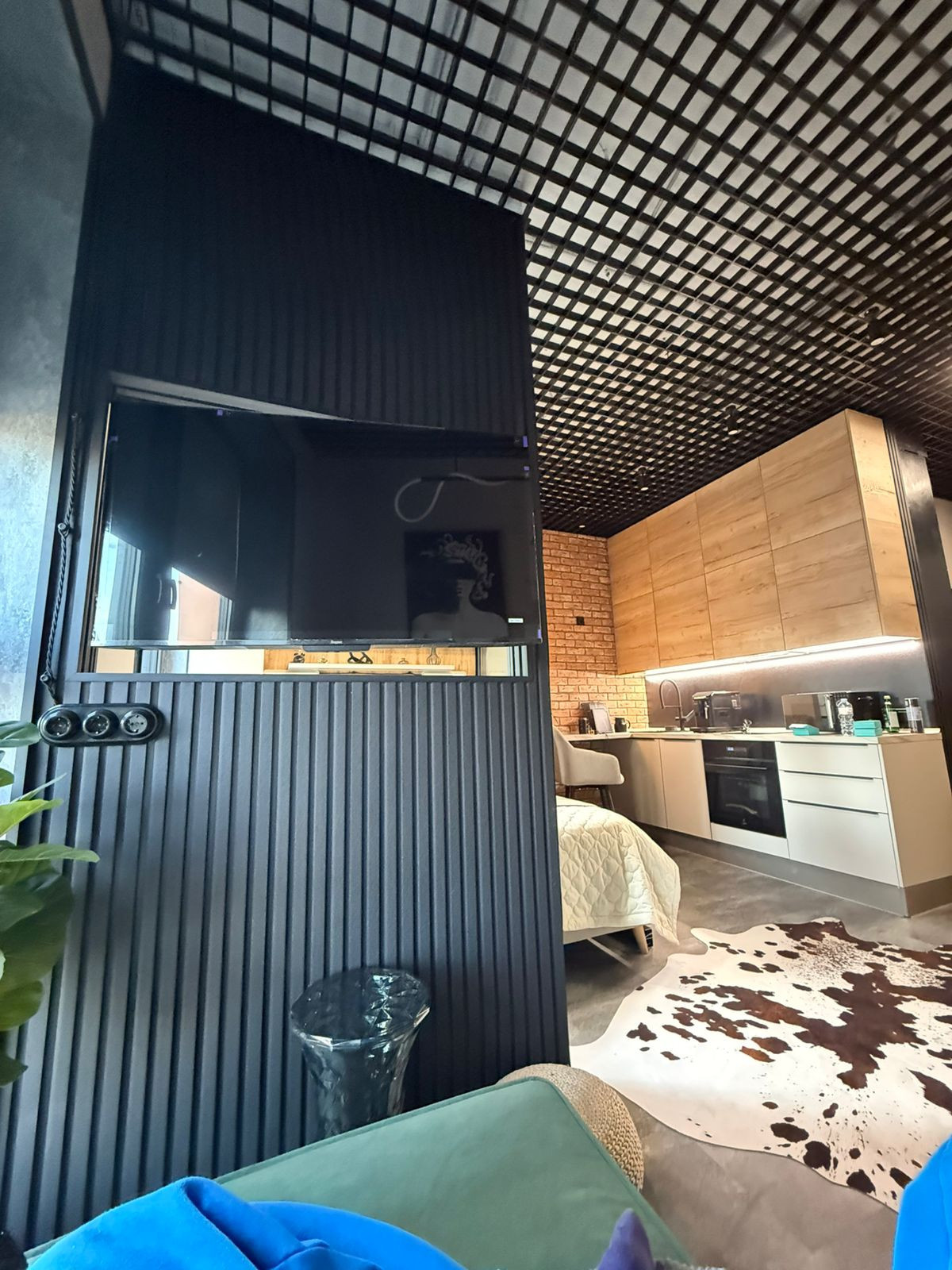 A modern industrial-style studio