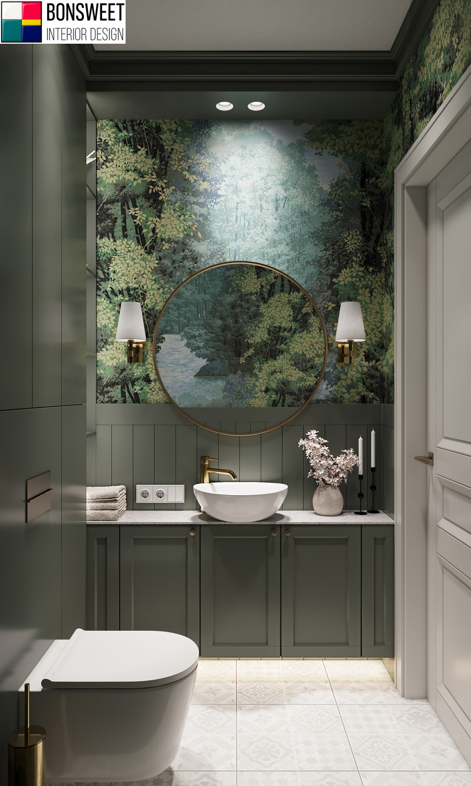 Дизайн интерьера гостевого санузла