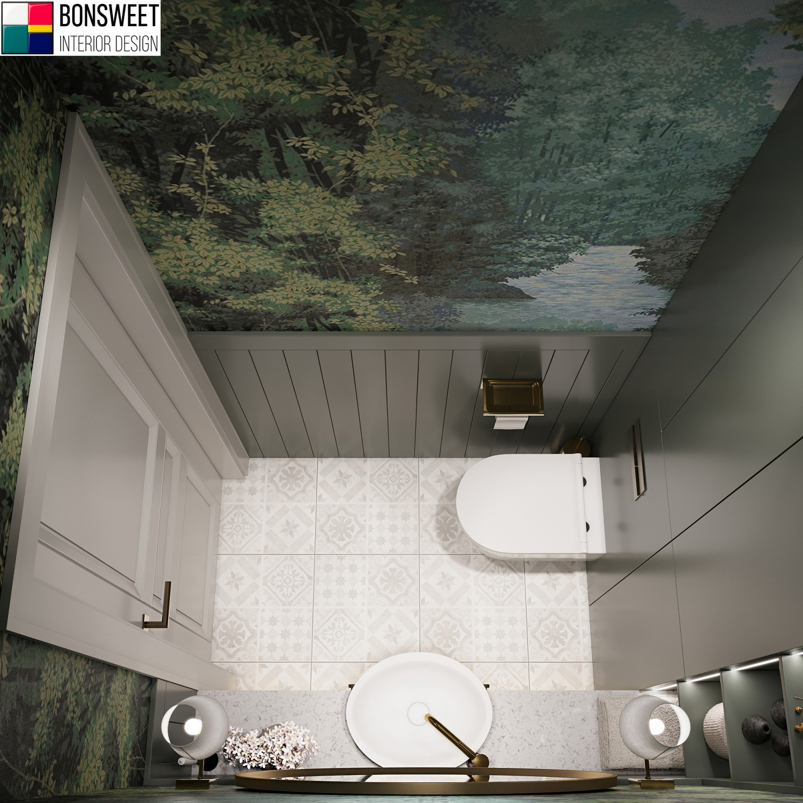 Дизайн интерьера гостевого санузла