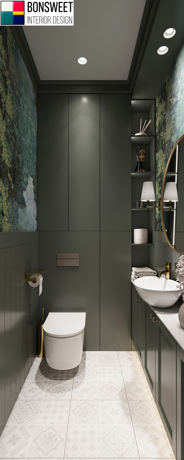 Обложка проекта: Дизайн интерьера гостевого санузла