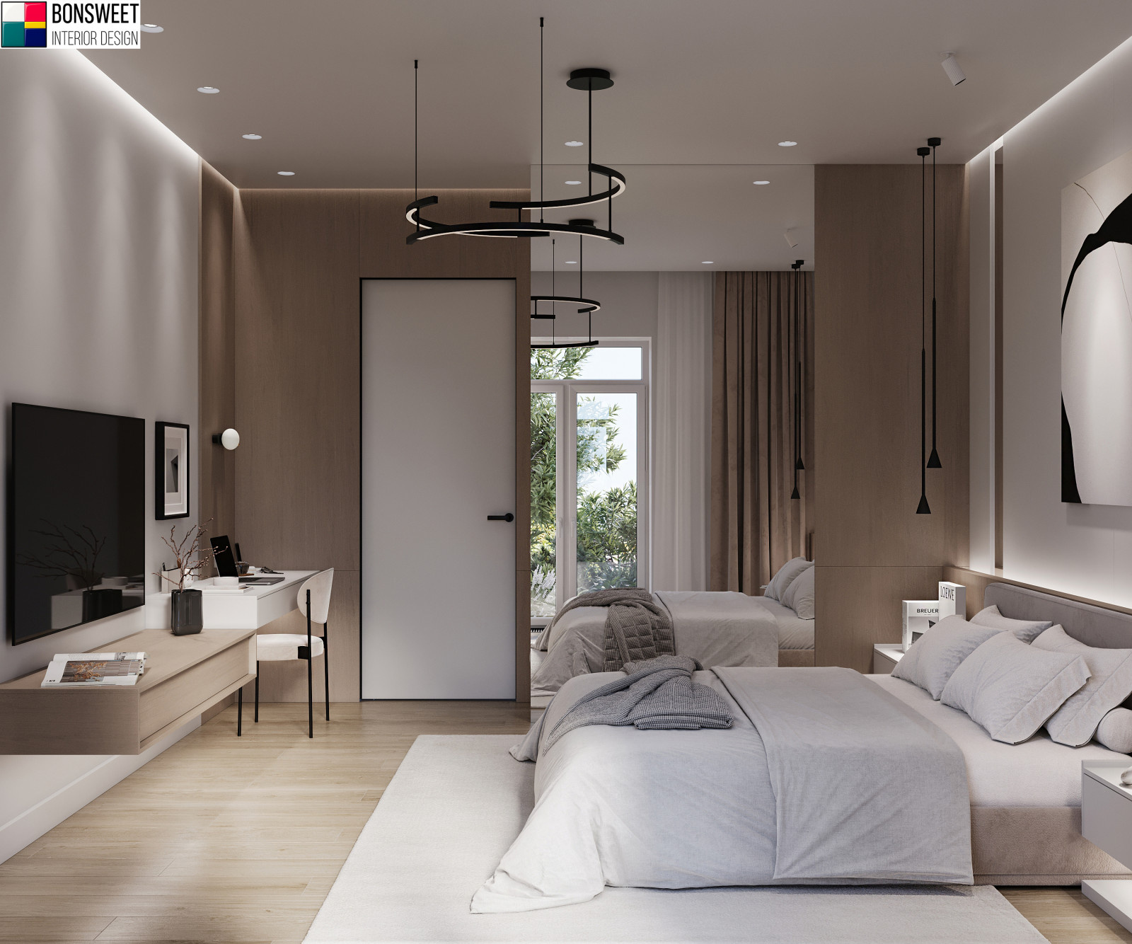 Дизайн спальни в стиле минимал