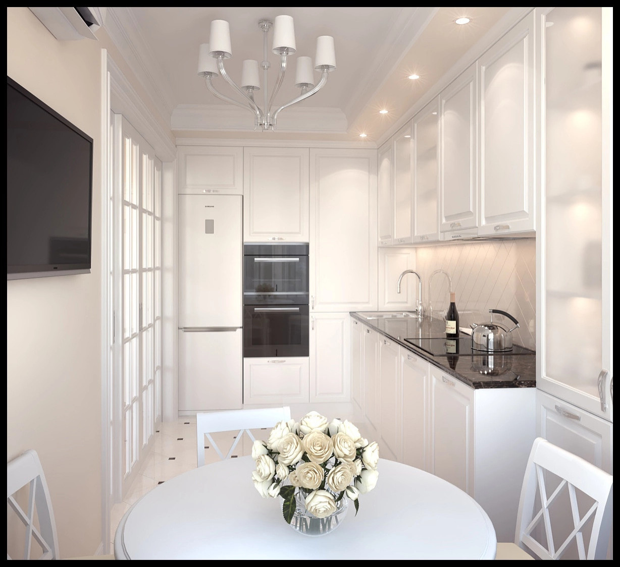 Дизайн интерьера квартиры в Москве в классическом стиле