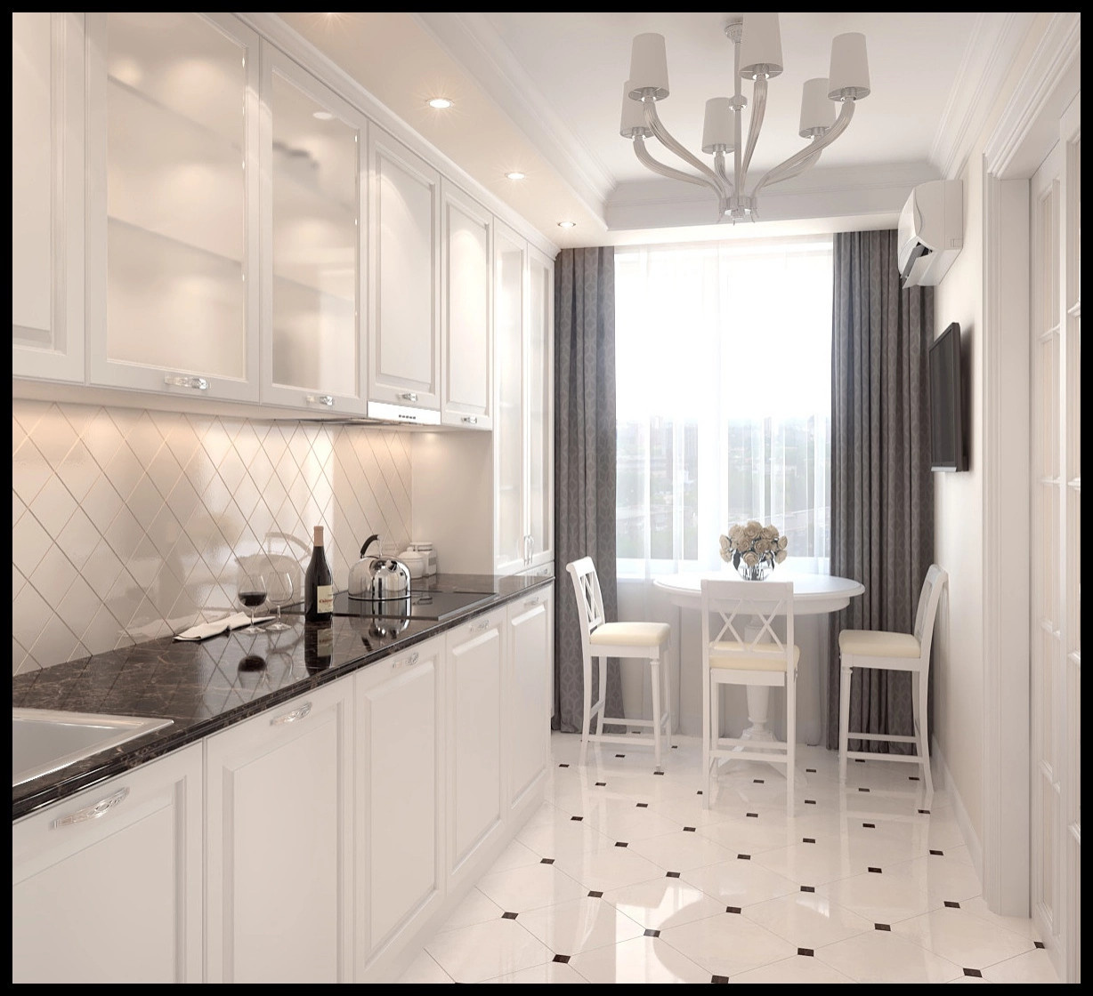 Дизайн интерьера квартиры в Москве в классическом стиле