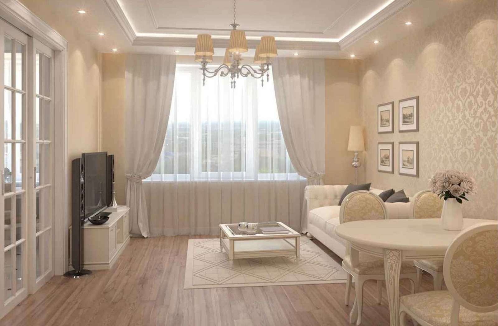 Дизайн интерьера квартиры в Москве в классическом стиле