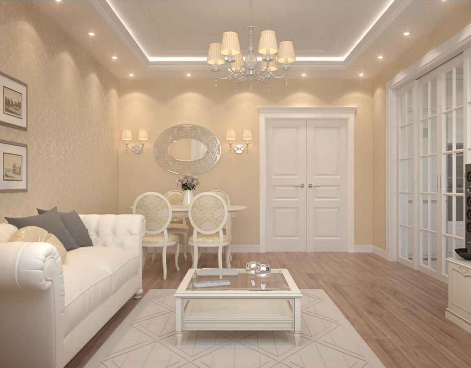 Дизайн интерьера квартиры в Москве в классическом стиле