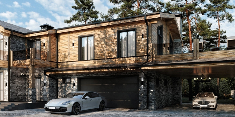 Частная архитектура "Загородный дом в стиле шале"