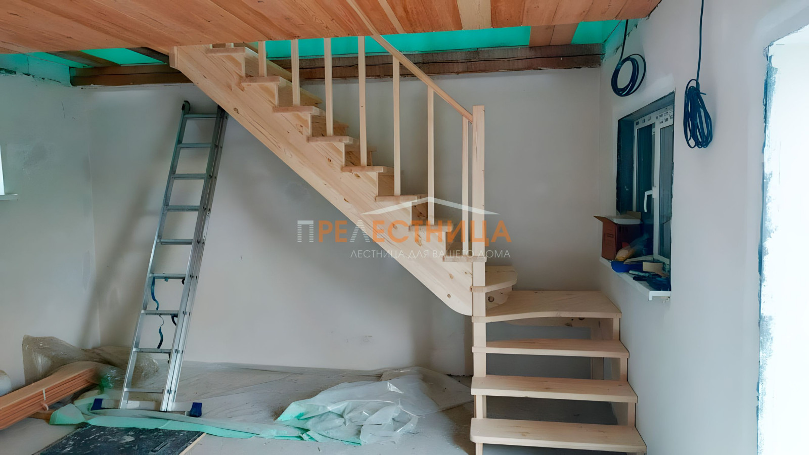 Деревянная лестница К-031М