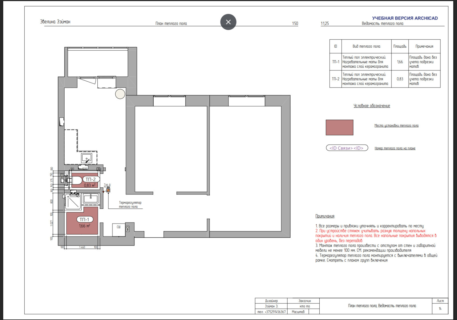 Полный проект двухкомнатной квартиры