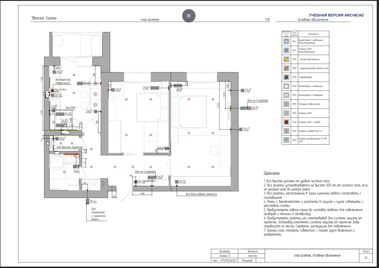 Полный проект двухкомнатной квартиры