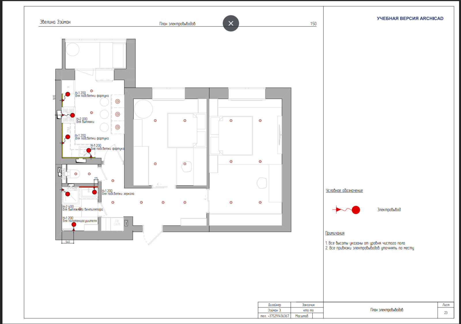 Полный проект двухкомнатной квартиры