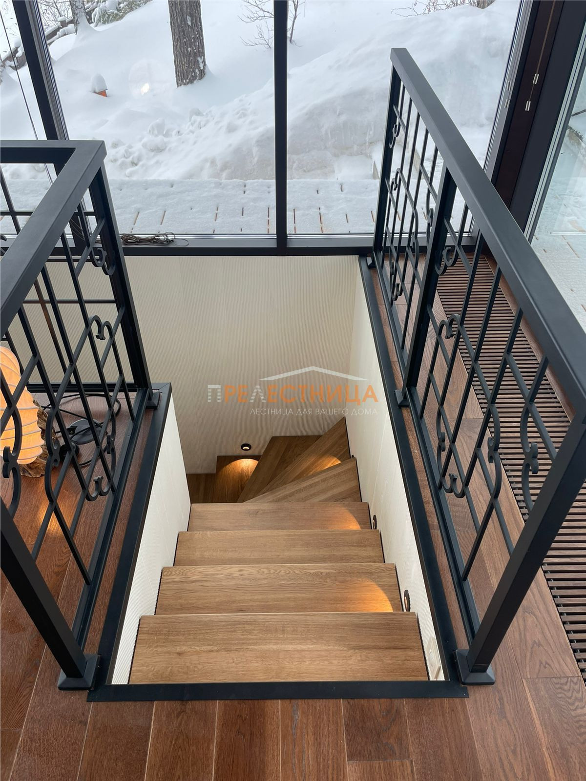 Дизайнерская лестница Тандем-37