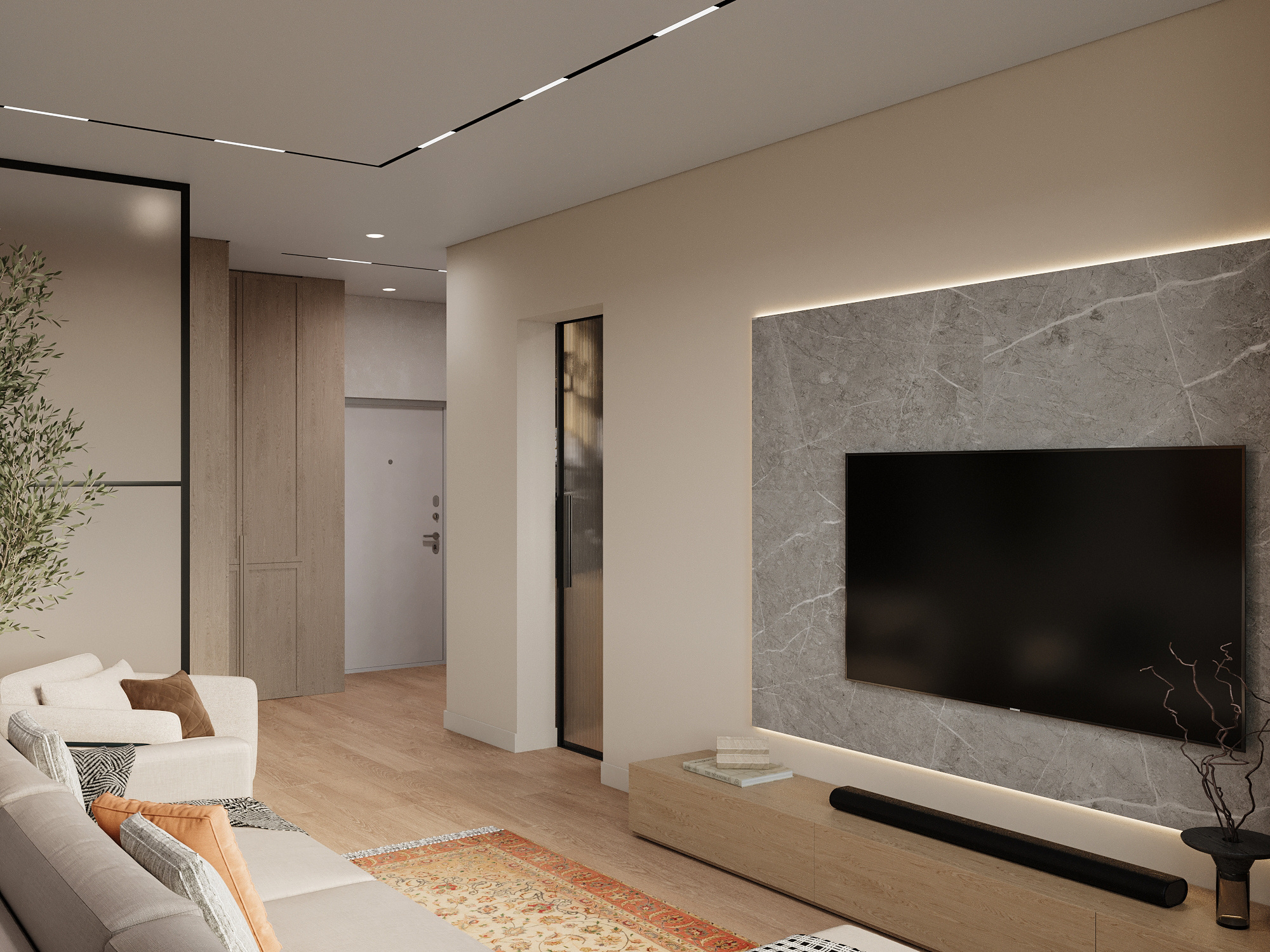 Лаконичный интерьер квартиры 84 м² для двоих в Москве