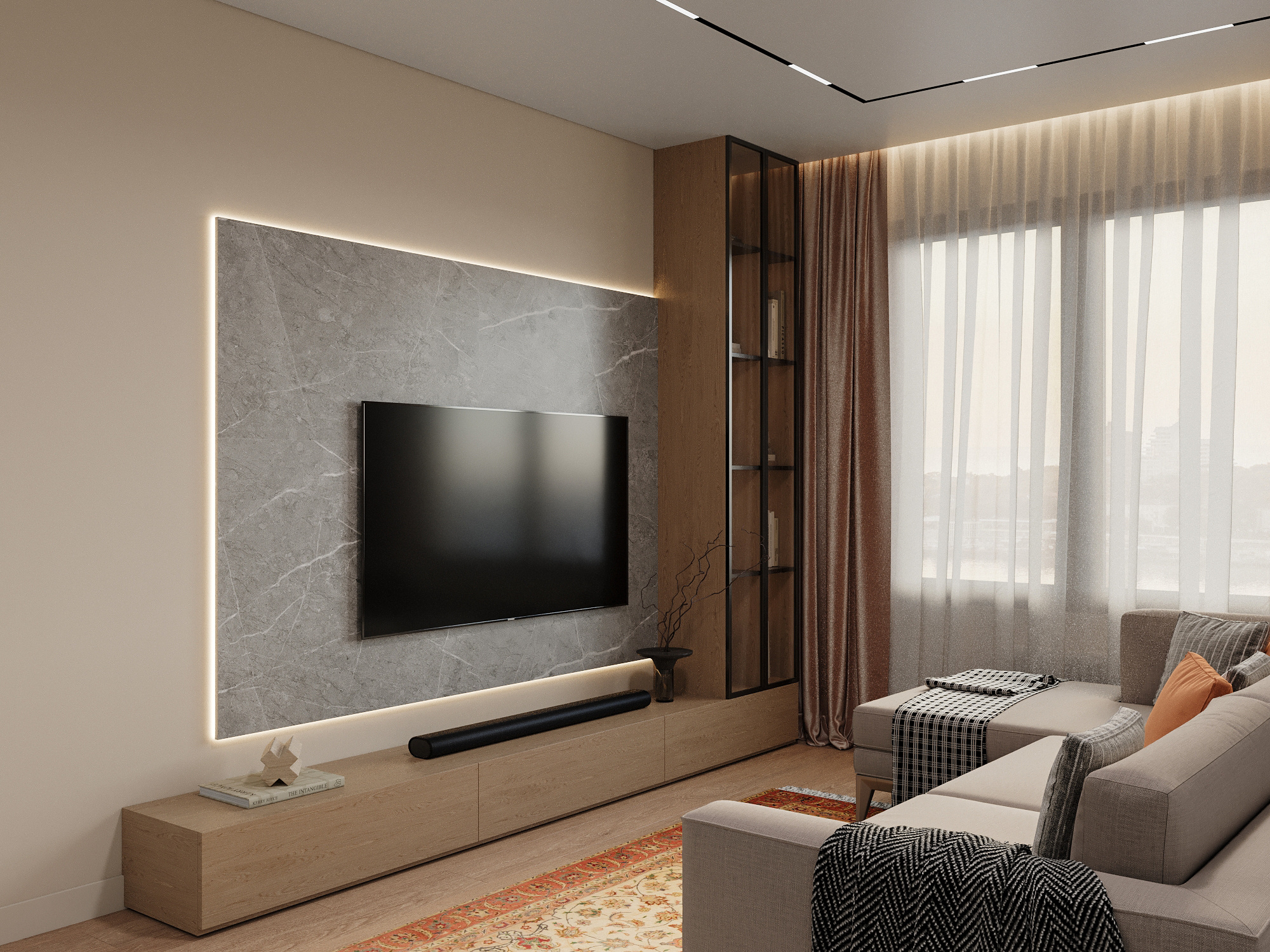Лаконичный интерьер квартиры 84 м² для двоих в Москве