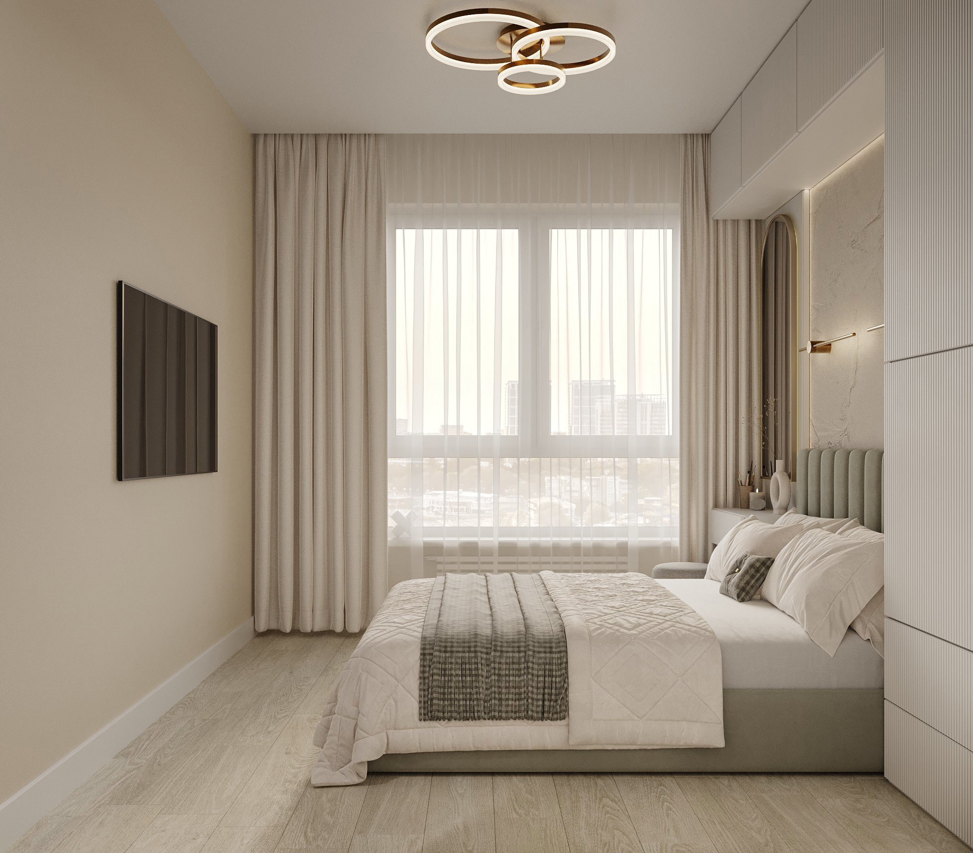 Современный дизайн в двухкомнатной квартире 72 м² с грамотной планировкой