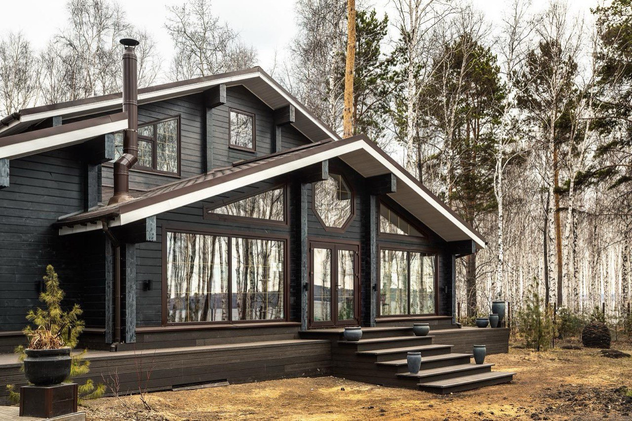 Одноэтажный дом из клееного бруса