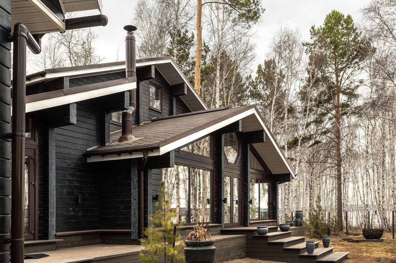 Одноэтажный дом из клееного бруса