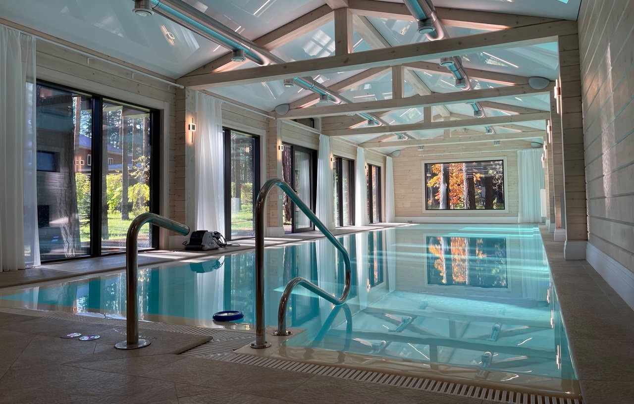 Одноэтажная баня из клееного бруса, 120 м2