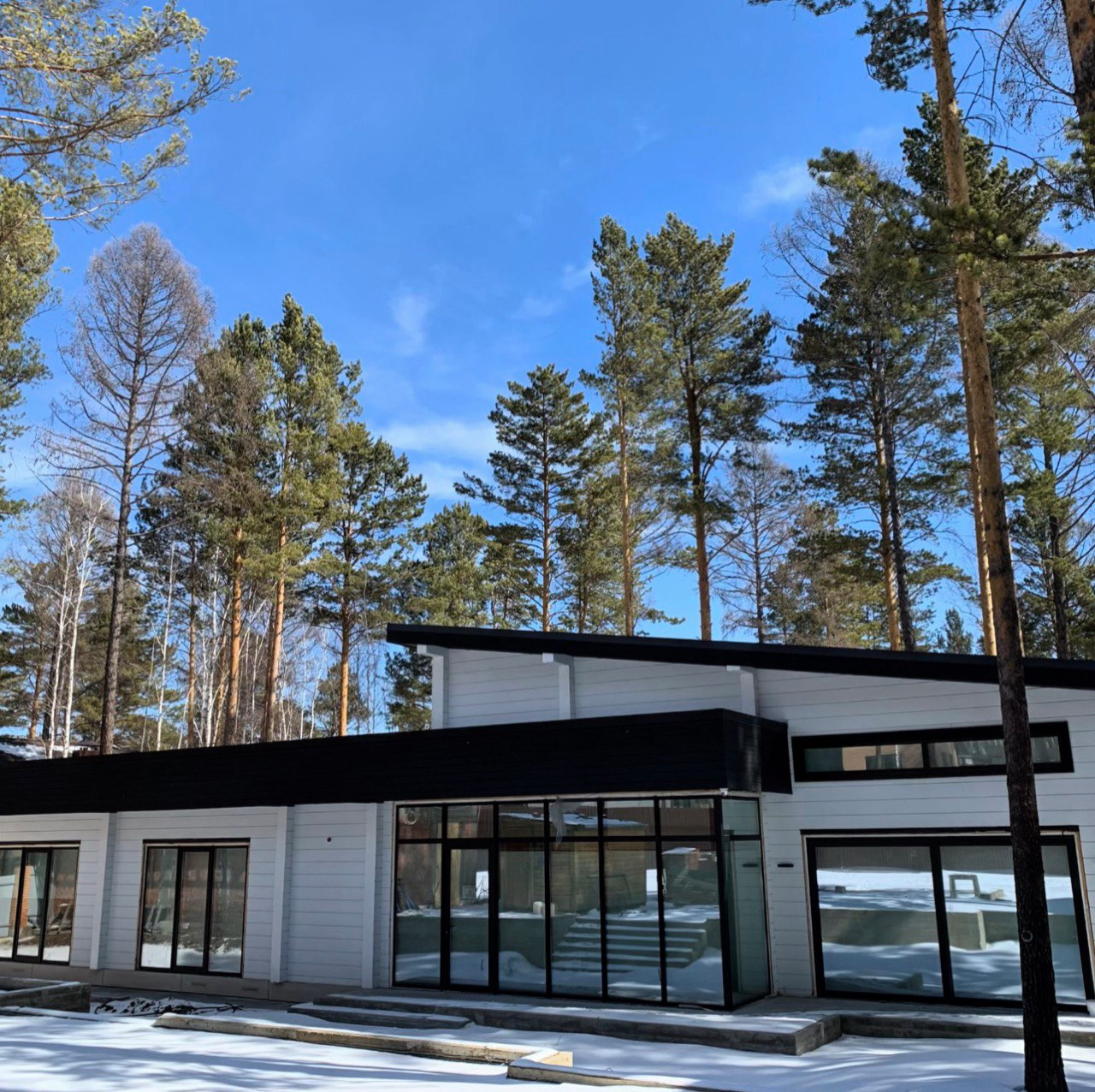 Одноэтажный дом из клееного бруса, 345 м2