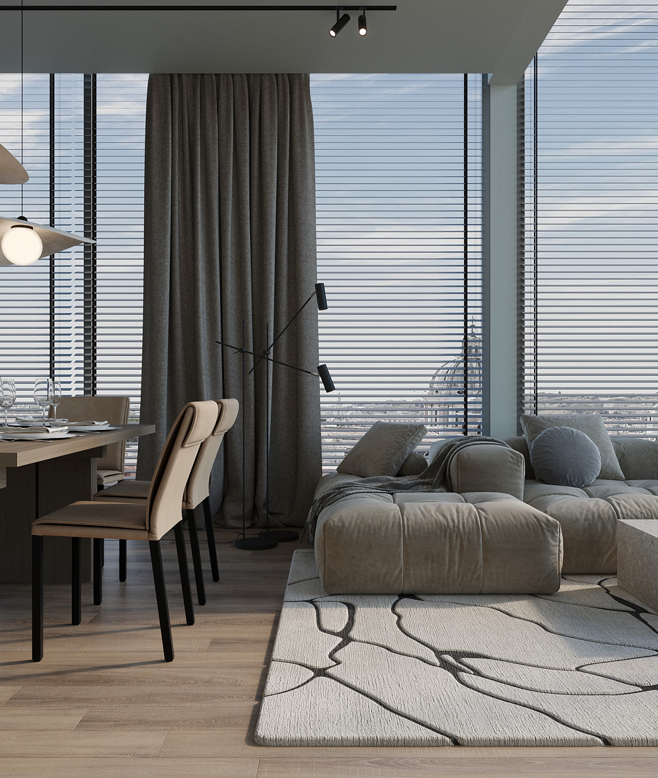 Modern Minimalist Living Space