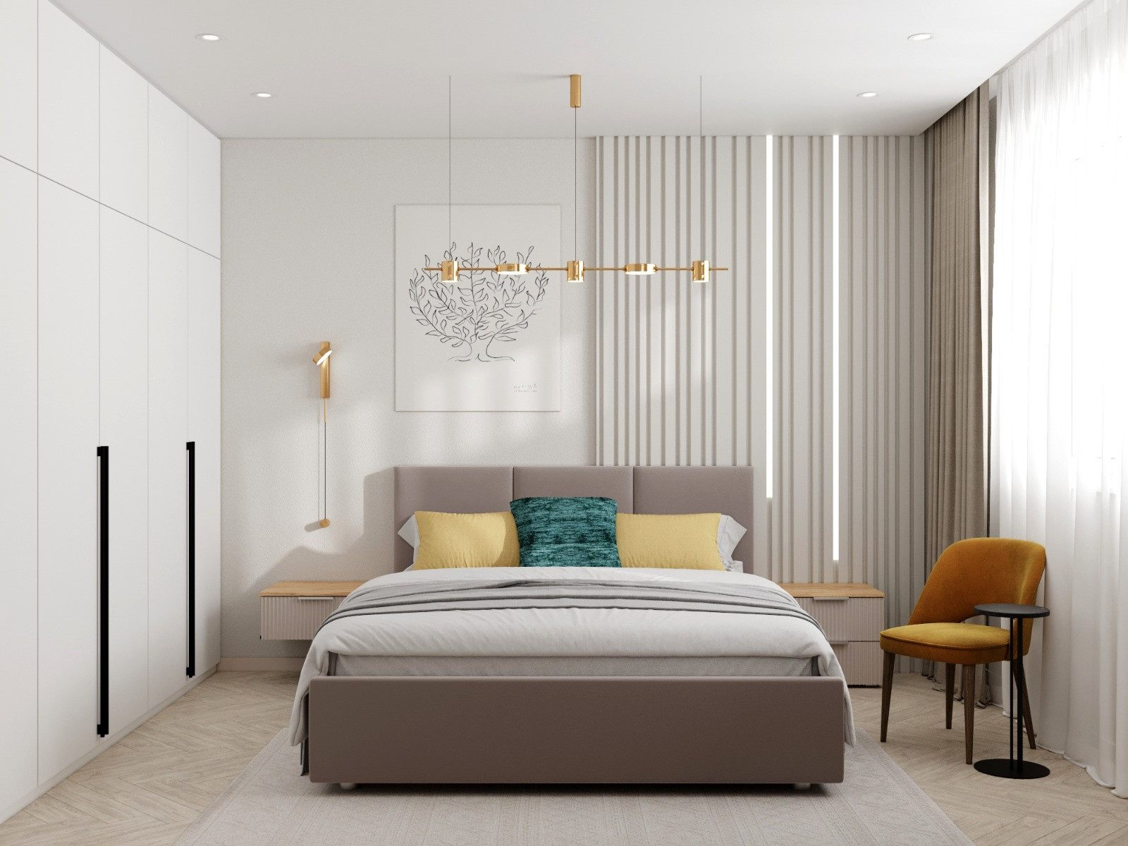 Обложка проекта: Спальня в ЖК Нахабино