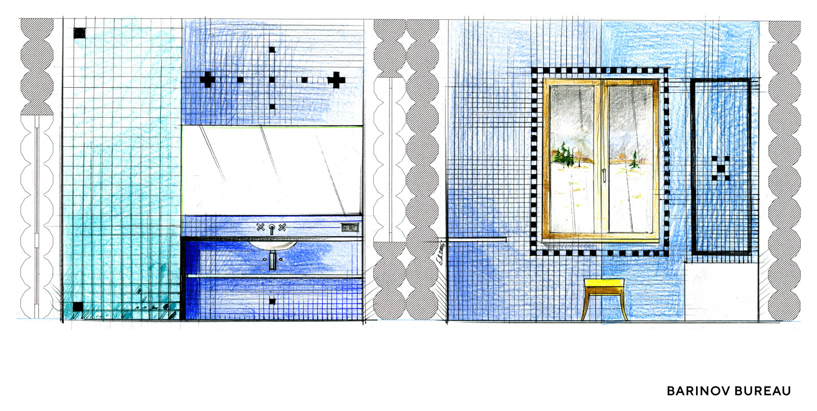 Обложка проекта: Рисунки ванной комнаты