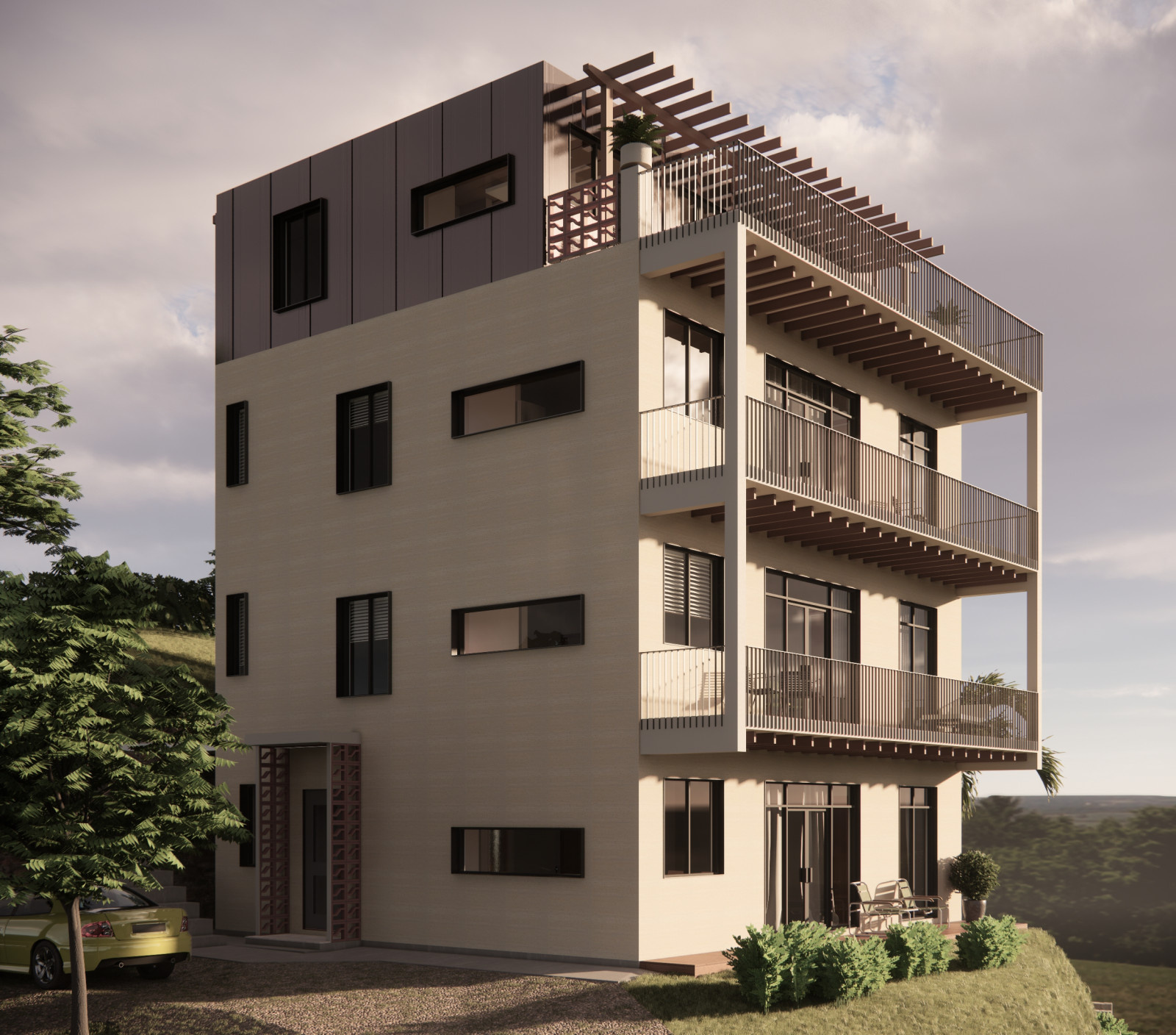 Обложка проекта: Многоквартирный дом в Грузии у моря