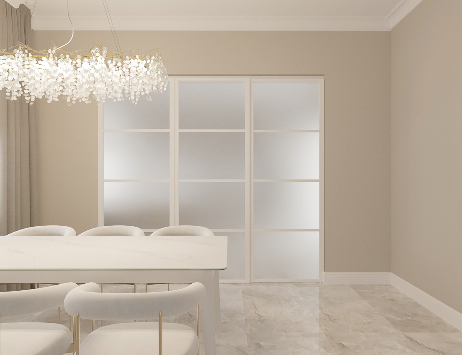 Перегородка в кухне гостиной