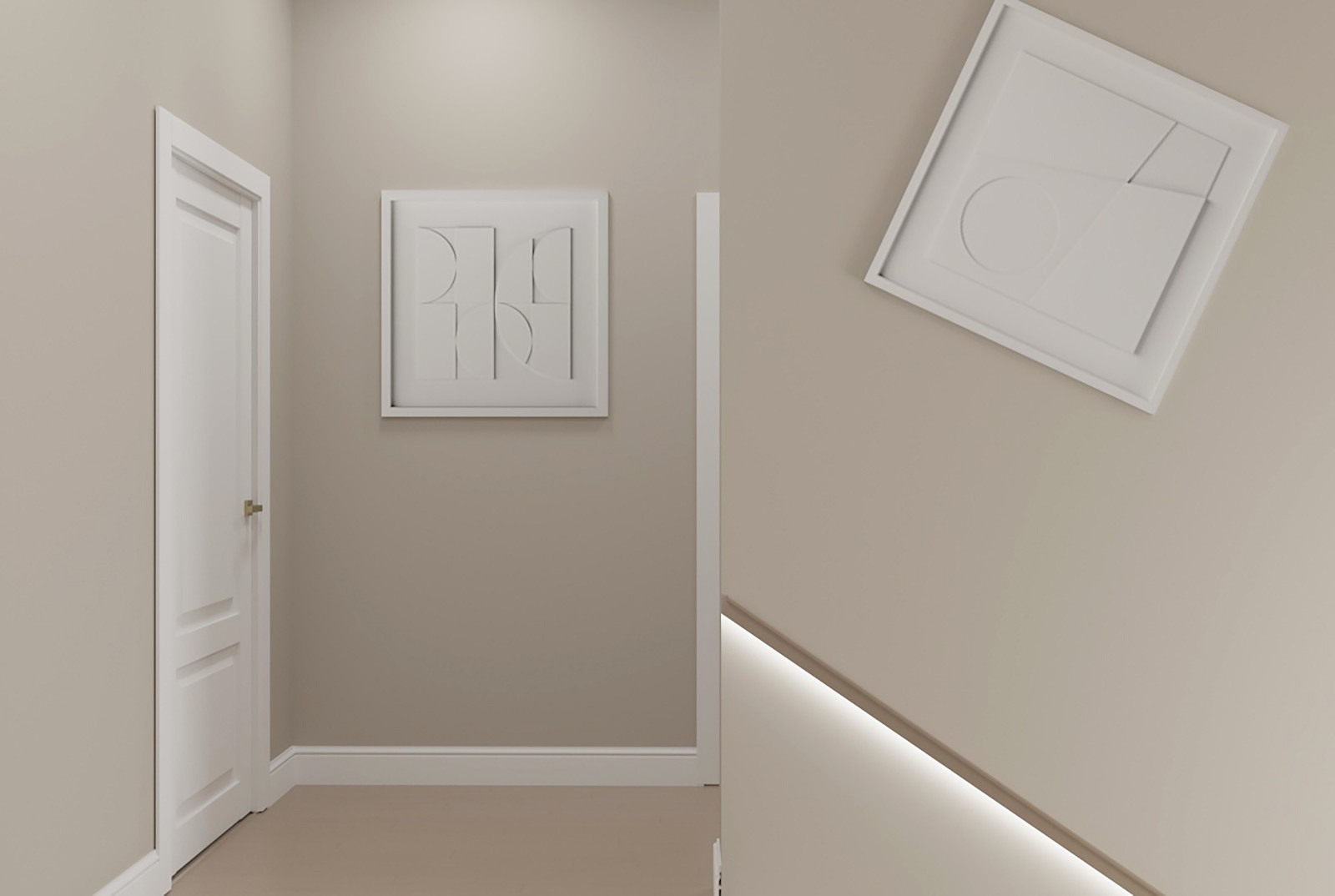 Лестница и коридор второго этажа