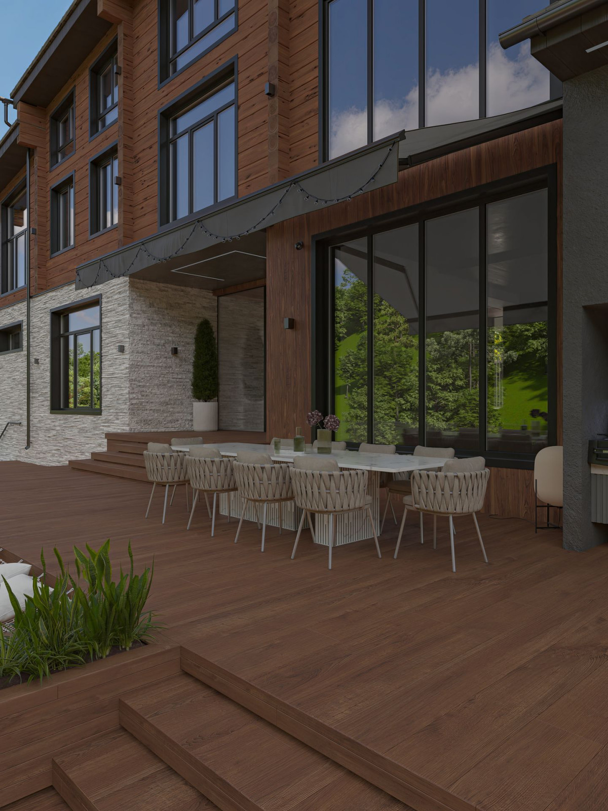 Дом в горах — современный интерьер с панорамным видом