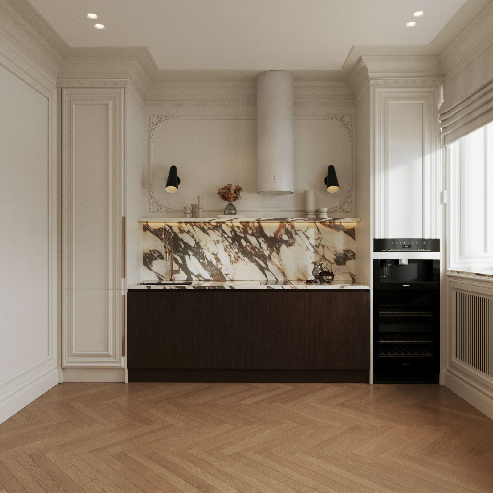 Обложка проекта: Двух этажный дом в центре города. 1Этаж