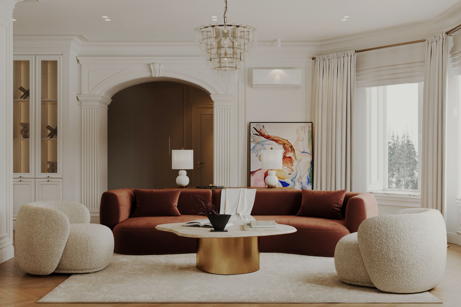 Двух этажный дом в центре города. 1Этаж