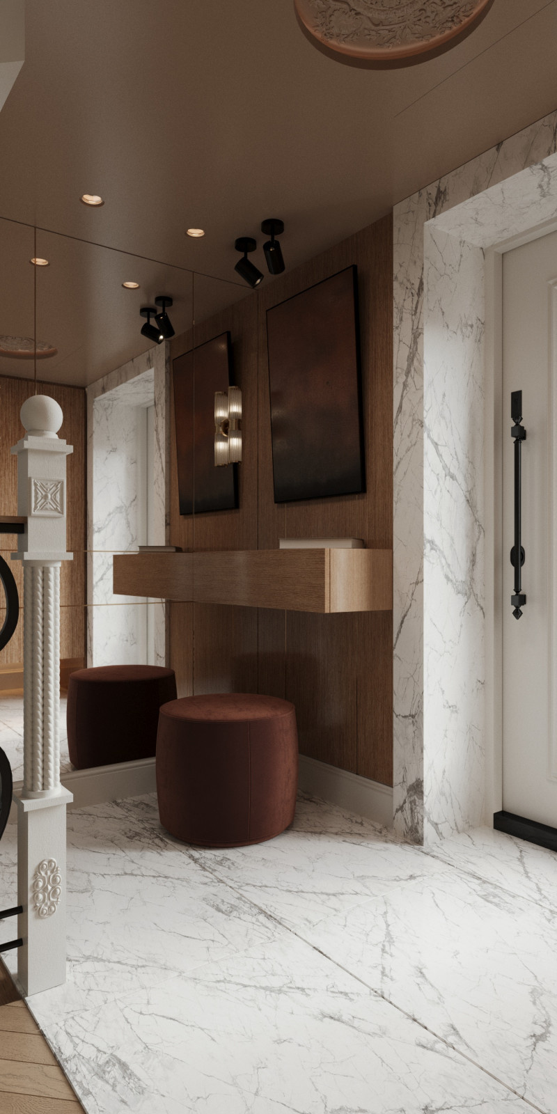 Двух этажный дом в центре города. 1Этаж