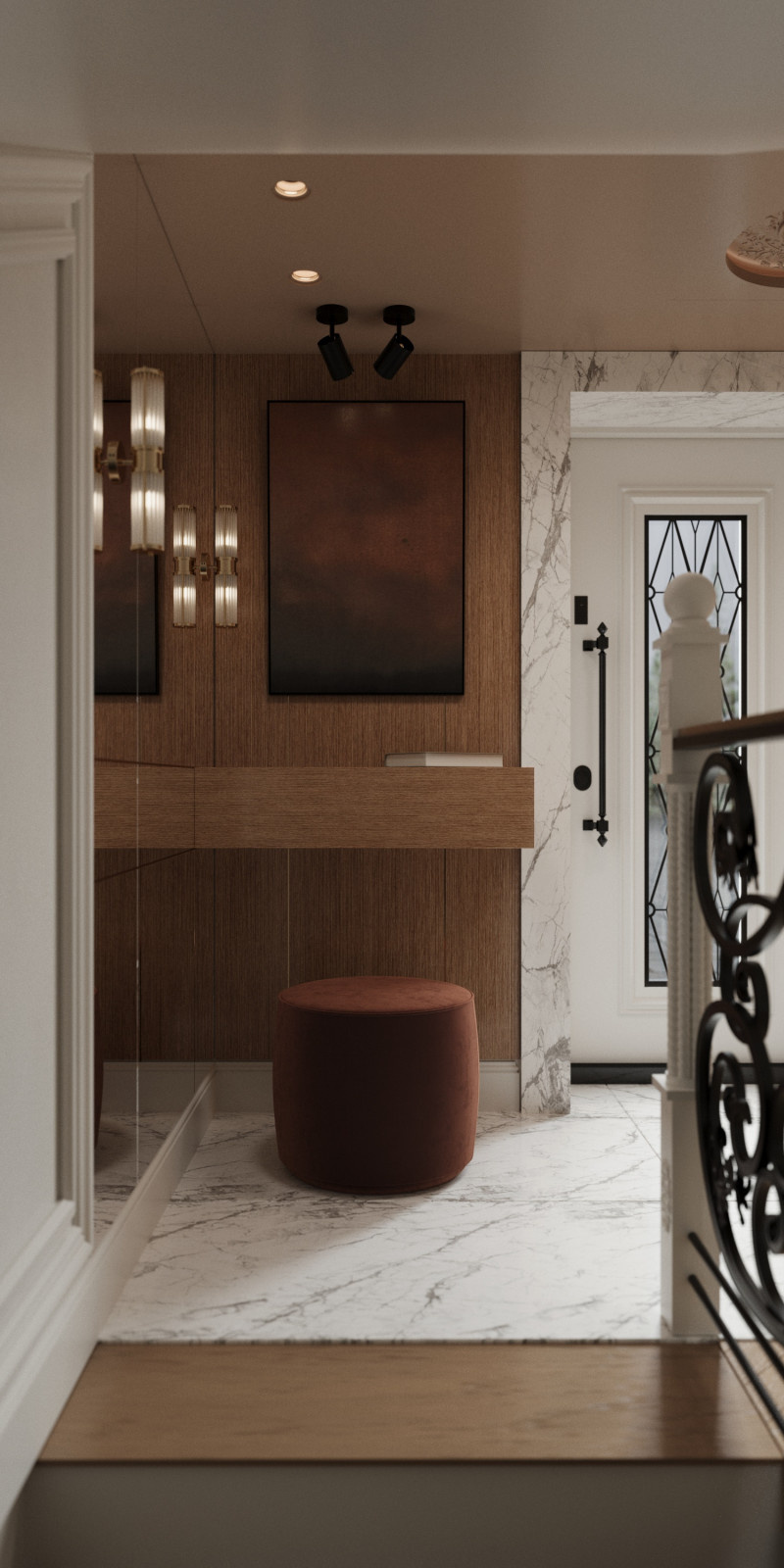 Двух этажный дом в центре города. 1Этаж