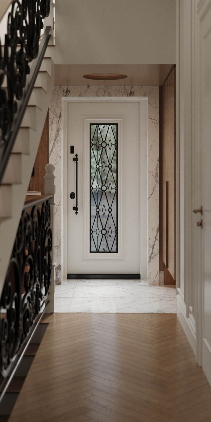 Двух этажный дом в центре города. 1Этаж