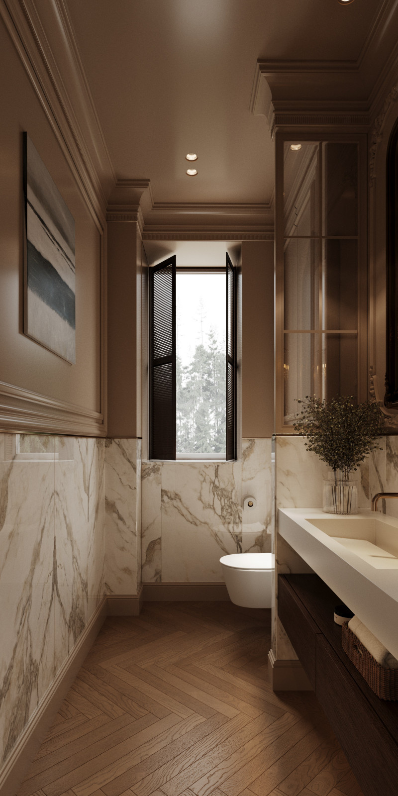 Двух этажный дом в центре города. 1Этаж