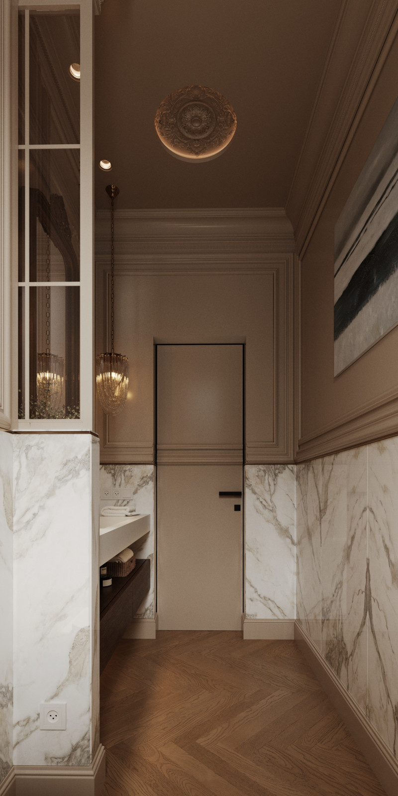 Двух этажный дом в центре города. 1Этаж