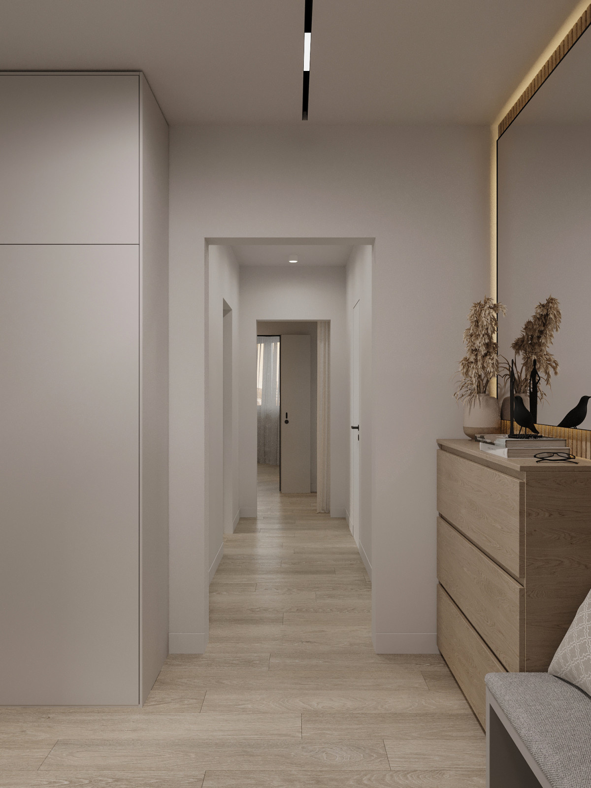 Современный интерьер для активной пары в квартире 103 м² в Москве