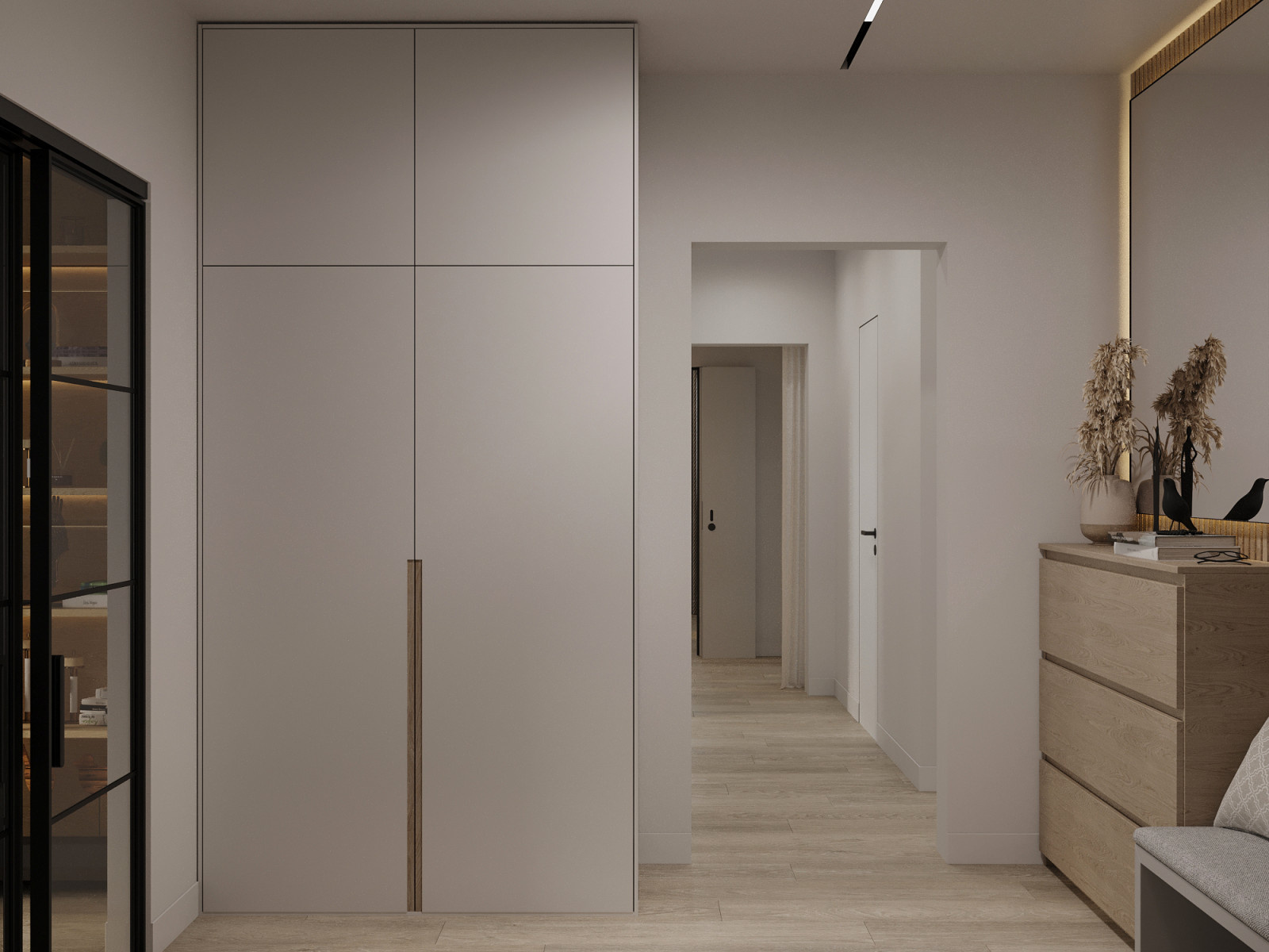 Современный интерьер для активной пары в квартире 103 м² в Москве