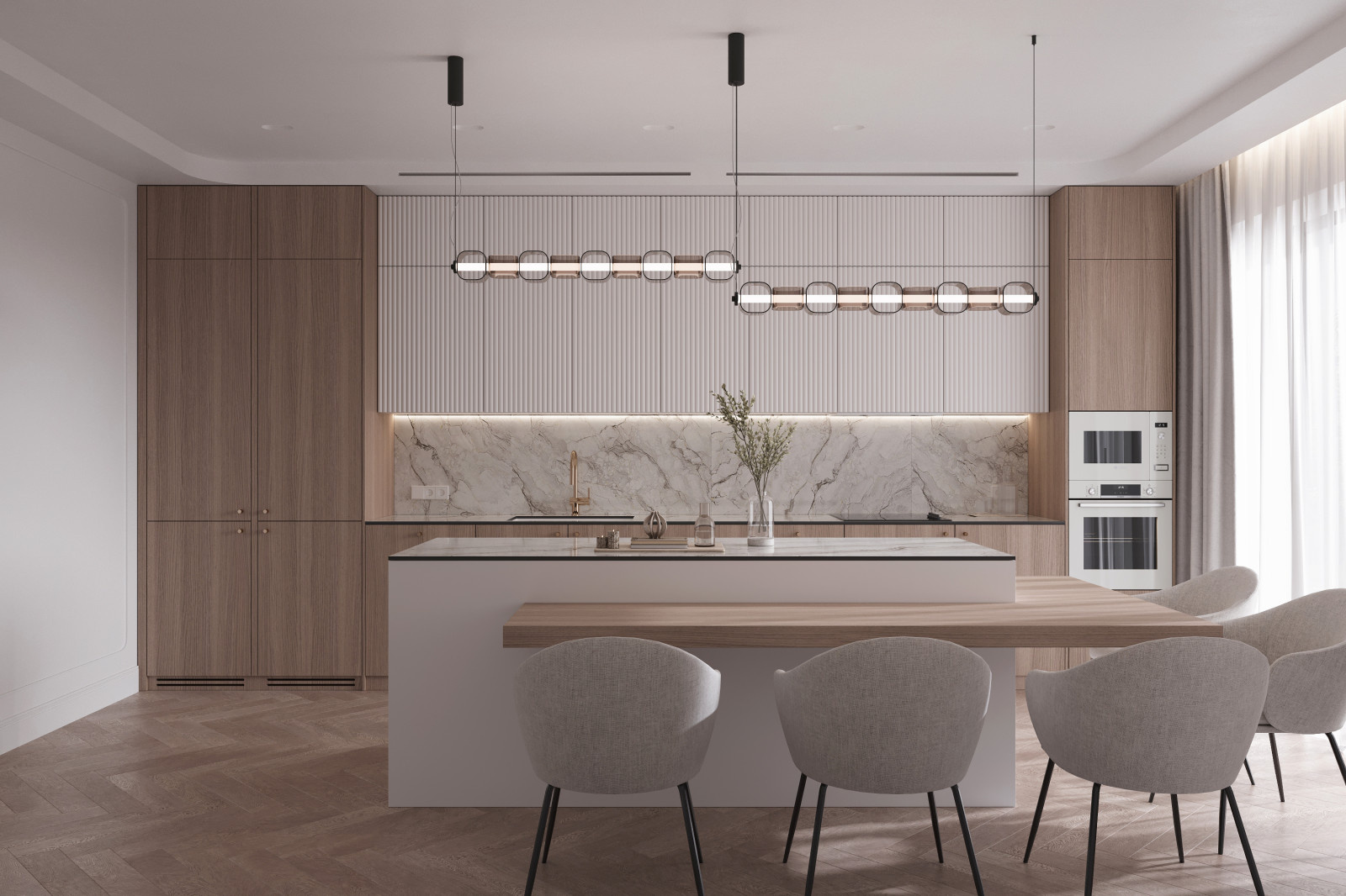 Кухня в загородном доме