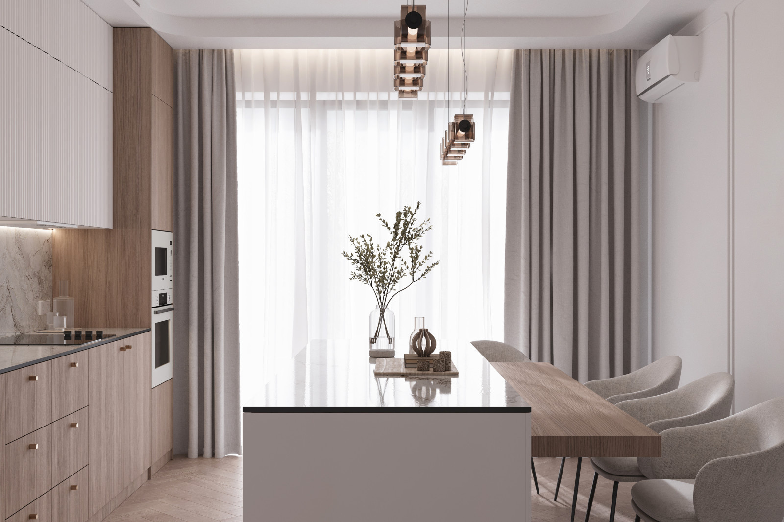 Кухня в загородном доме