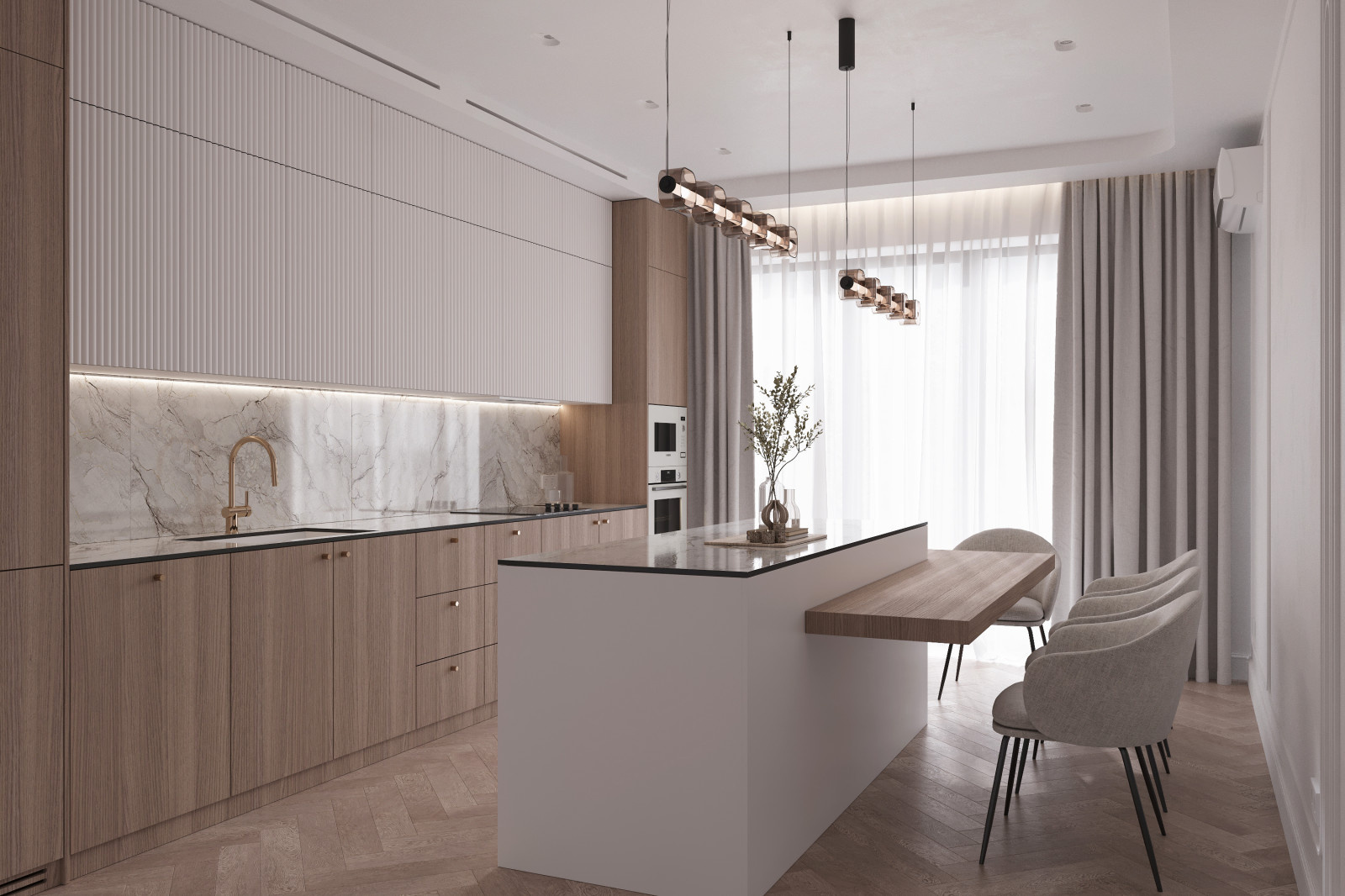 Кухня в загородном доме