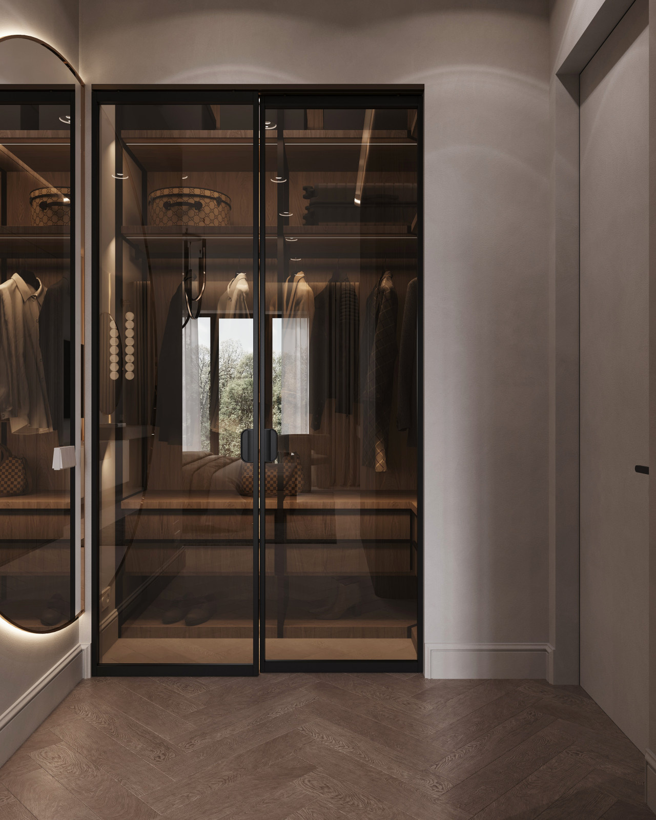 Мастер спальня в загородном доме