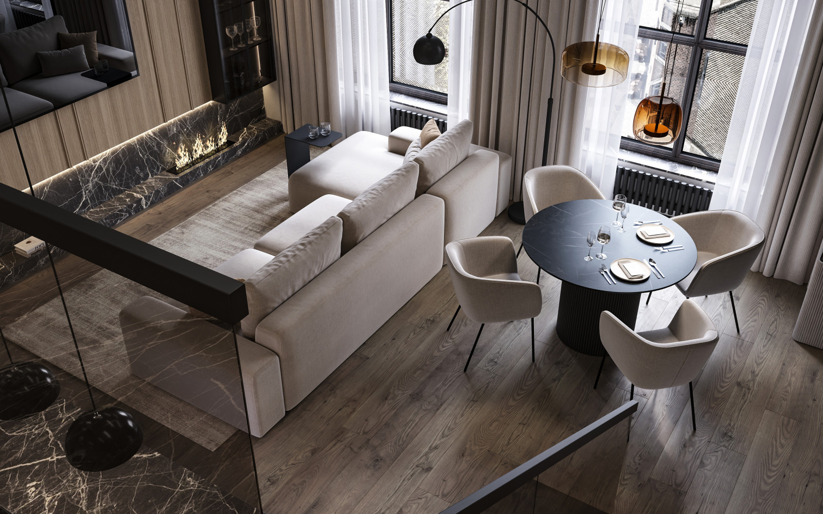 Дизайн Двухуровневой Студии